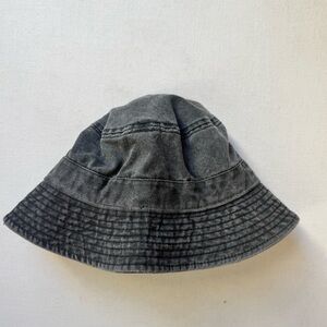 Urban Outfitters gray denim bucket hat washed cotton Y2K streetwear 90s style